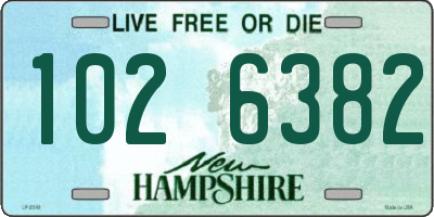 NH license plate 1026382