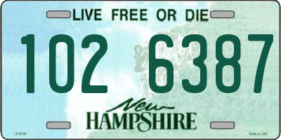 NH license plate 1026387