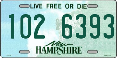 NH license plate 1026393