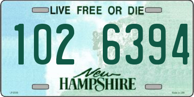 NH license plate 1026394