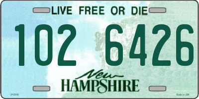 NH license plate 1026426