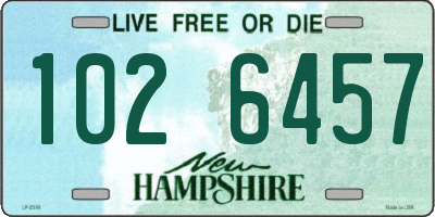 NH license plate 1026457