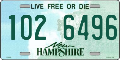 NH license plate 1026496
