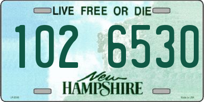 NH license plate 1026530