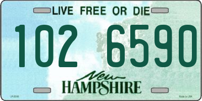 NH license plate 1026590