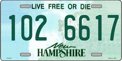 NH license plate 1026617