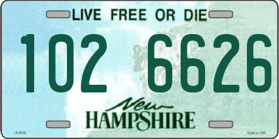 NH license plate 1026626