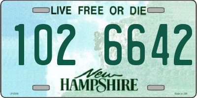 NH license plate 1026642