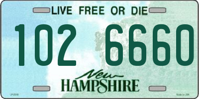 NH license plate 1026660