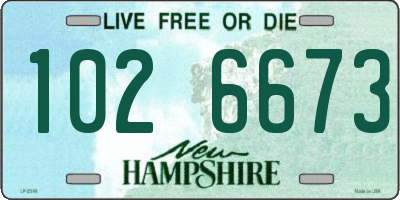 NH license plate 1026673