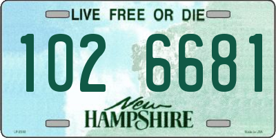 NH license plate 1026681