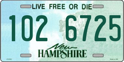 NH license plate 1026725