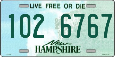 NH license plate 1026767