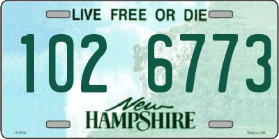 NH license plate 1026773