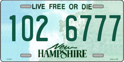 NH license plate 1026777