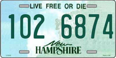 NH license plate 1026874
