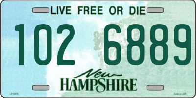 NH license plate 1026889