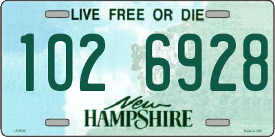 NH license plate 1026928