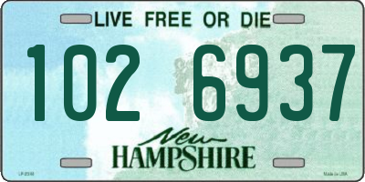 NH license plate 1026937