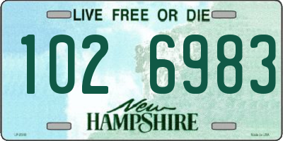 NH license plate 1026983