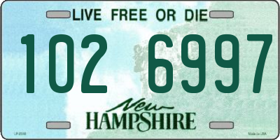 NH license plate 1026997
