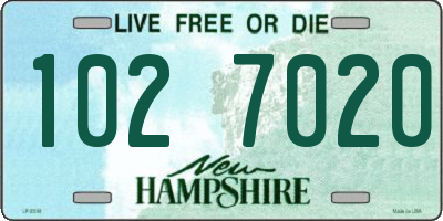 NH license plate 1027020