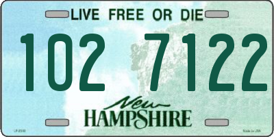 NH license plate 1027122