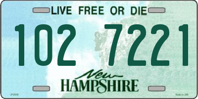 NH license plate 1027221
