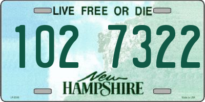 NH license plate 1027322