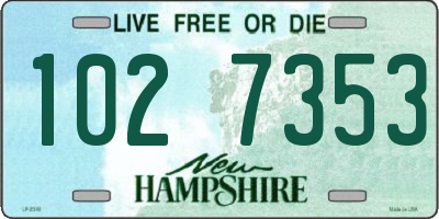 NH license plate 1027353