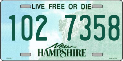NH license plate 1027358