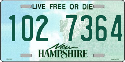 NH license plate 1027364