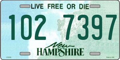 NH license plate 1027397