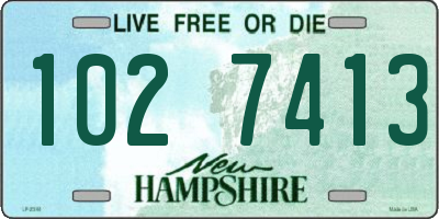 NH license plate 1027413