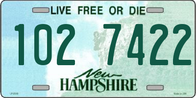 NH license plate 1027422