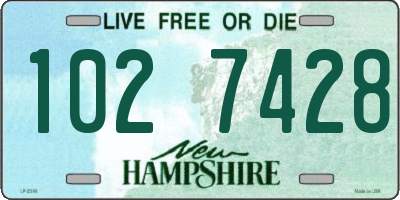 NH license plate 1027428