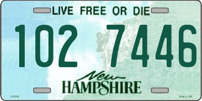 NH license plate 1027446