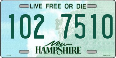 NH license plate 1027510