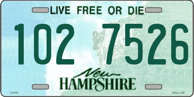 NH license plate 1027526
