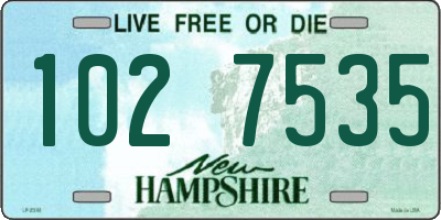 NH license plate 1027535