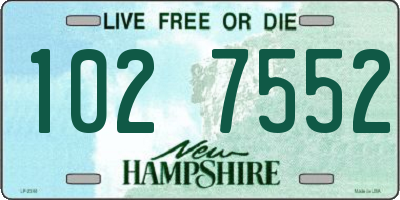 NH license plate 1027552