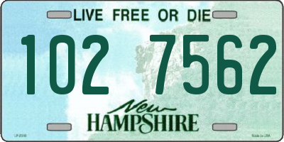 NH license plate 1027562