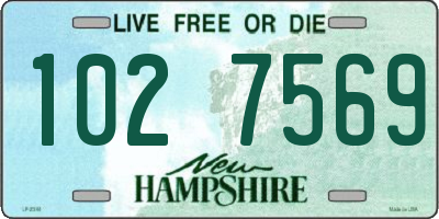 NH license plate 1027569