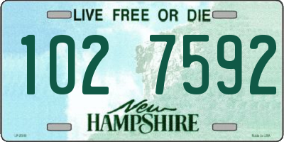 NH license plate 1027592