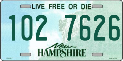 NH license plate 1027626