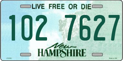 NH license plate 1027627