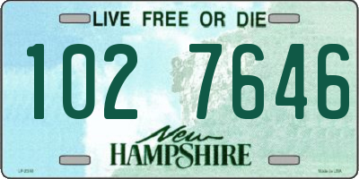 NH license plate 1027646