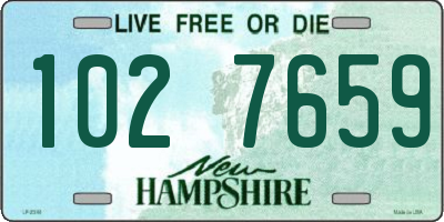 NH license plate 1027659