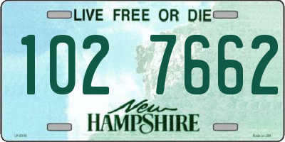 NH license plate 1027662