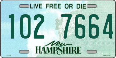 NH license plate 1027664